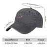 Cherry Blossom Baseball Cap Washed Denim Street Fashion Adjustable Hat for Unisex Adults