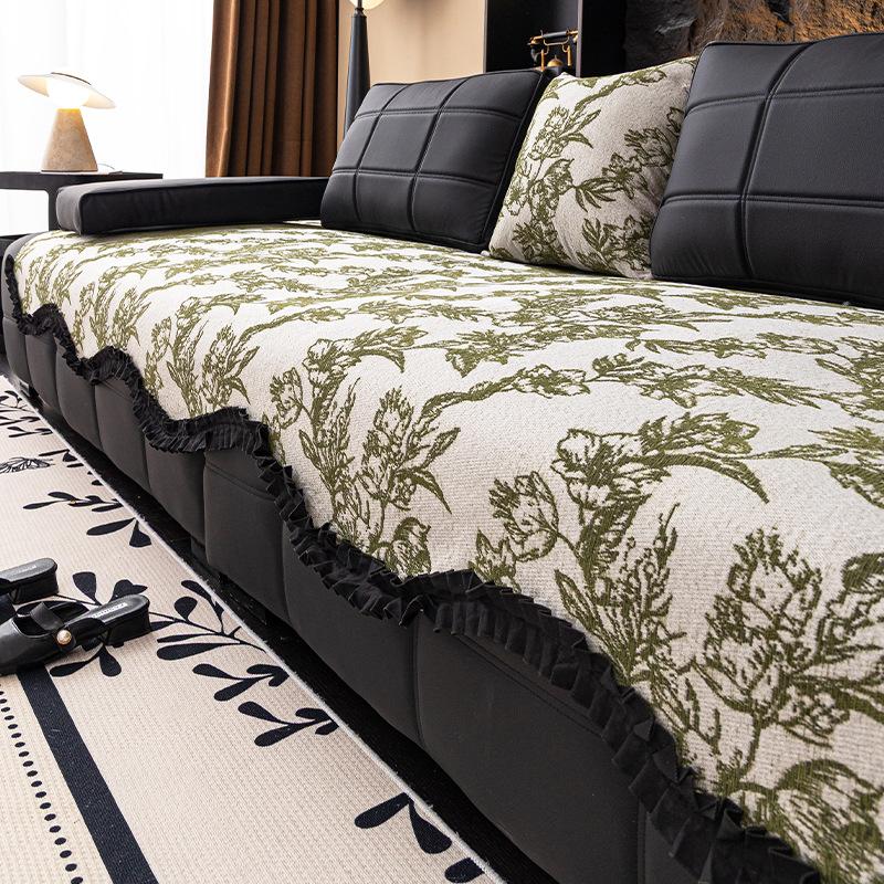 

Special-shaped sofa cushion light luxury high-end irregular leather sofa seat cushion universal in all seasons 2025 new cover cloth non-slip 30 * 50cm waist pillowcase