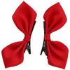 Korean Style 3D Bunny Ear Hair Clip for Baby Girls - Red Princess Bow Accessory