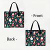 Christmas Print Large Tote Bag Holiday Stylish Shoulder Bag Casual Daily Handbag