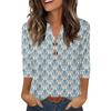 Womens Tops 3/4 Sleeve Heley Shirts For Women Summer Fashion  Blouses Beach Vacation Clothes