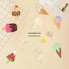 DIY Wooden Ice Cream Craft Kit for Kids: Unfinished Graffiti Painting Board with Accessories