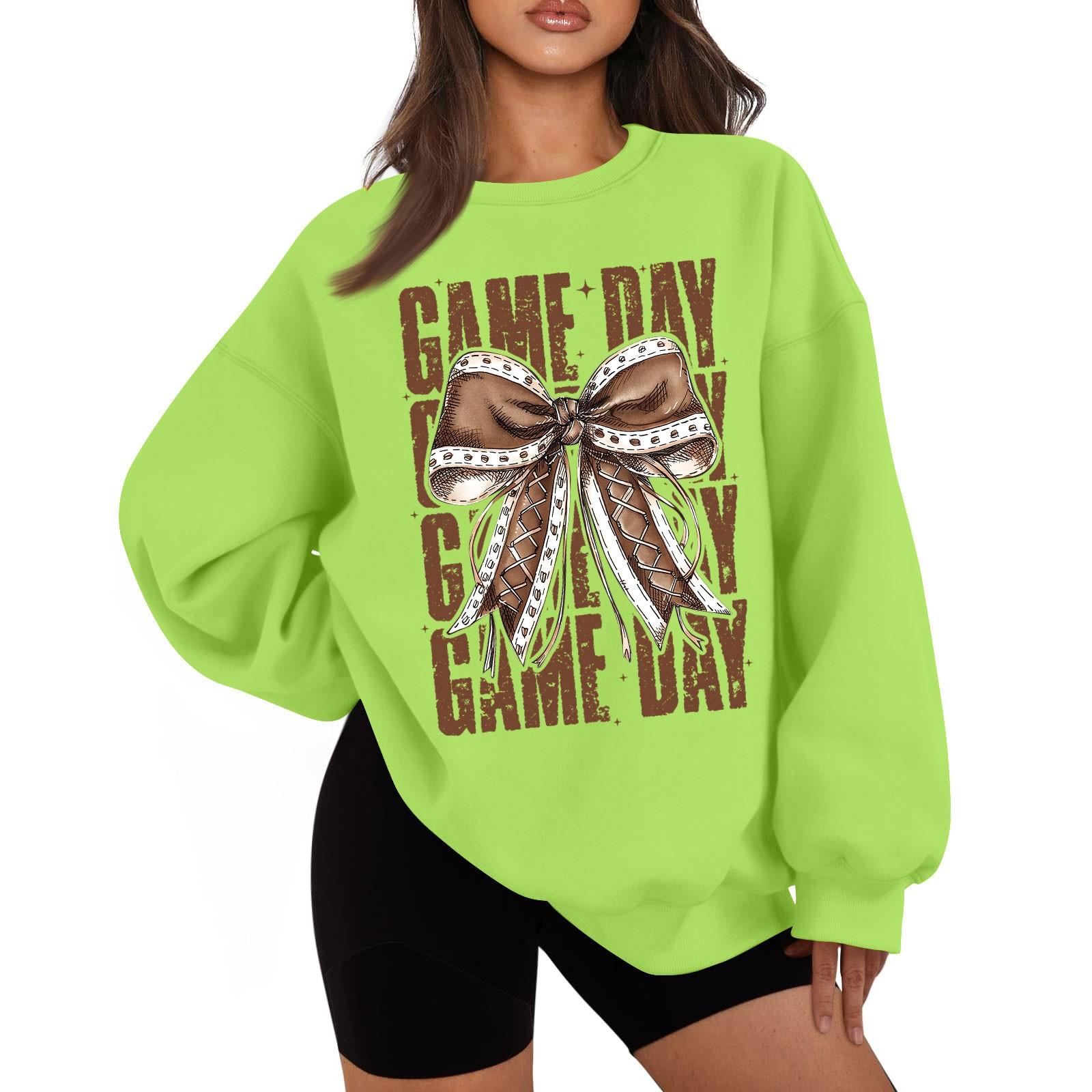 Женская повседневная мода с длинным рукавом и принтом, с круглым вырезом, свободная толстовка S