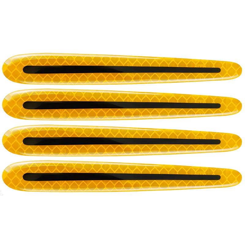 "Car Reflective Decorative Stickers: Carbon Fiber Door Bowls, Mirrors, Wheel Eyebrows & Bumper Anti-Collision Strips"