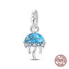 Summer Brand New Copper Metal Zircon Crab Octopus Jellyfish Turtle Shell Charm Bead Components Bead Components Compatible With Authentic Original