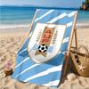 Fc Crest Design Printed Microfiber Beach Towel, Soft And Absorbent, Quick-Dry, Ideal for Summer Travel, Beach Essential, Swimming Pool