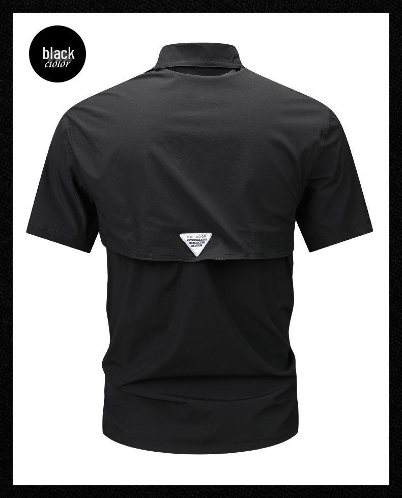 Herren Sommer Schnelltrocknendes Kurzarm Taktisches Hemd - Atmungsaktiv, Dehnbar, Mehrere Taschen, Lockerer Schnitt, Kühlendes Gefühl.