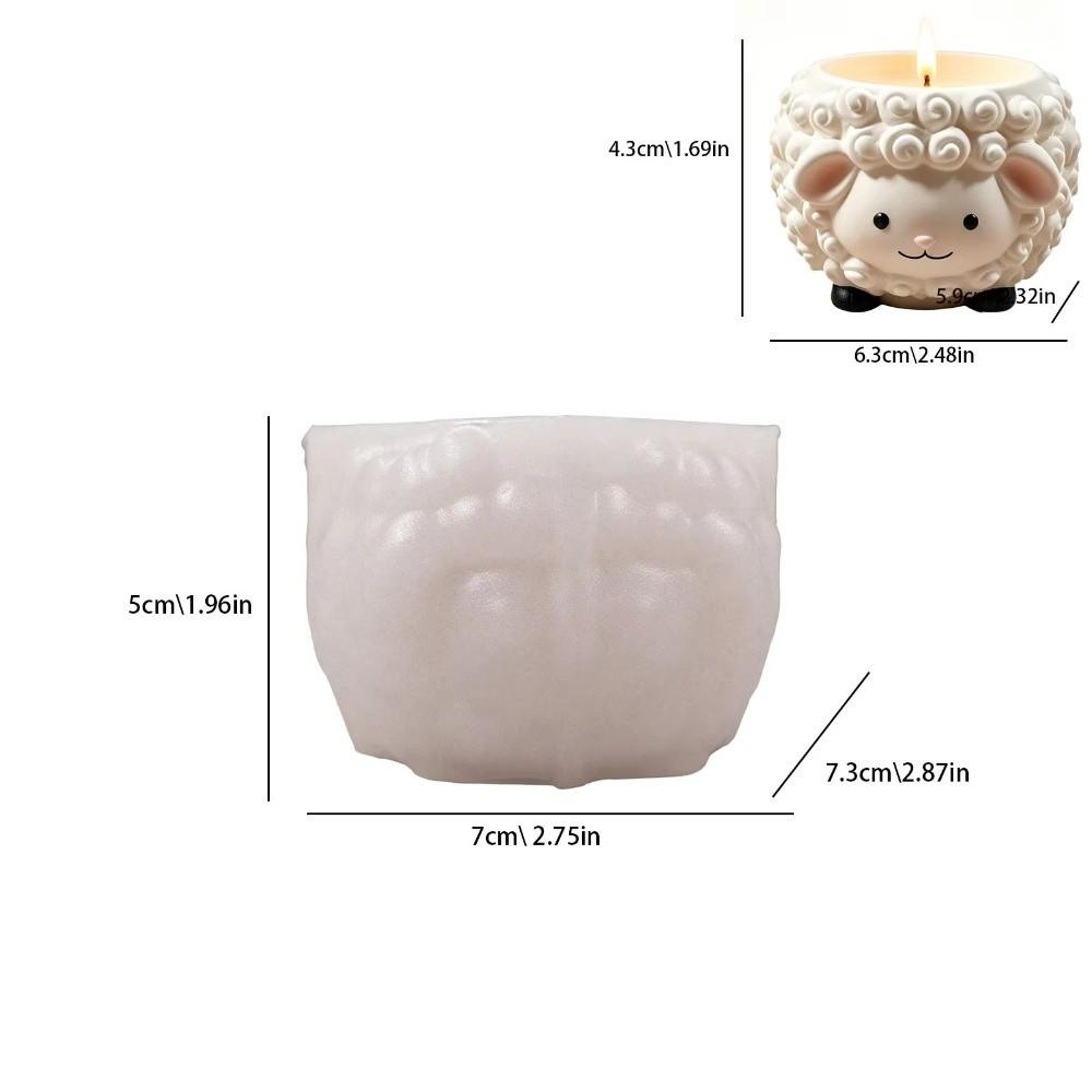 Soft Silicone Animal Statue Mold Handmade Reusable Candle Mold Sheep Silicone Mold  Home Decoration
