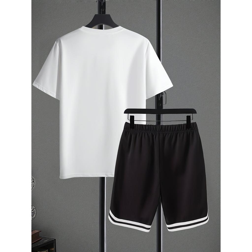 Summer Best-selling Children's Short Sleeved Shorts Set with Letter Patterns Printed On Them