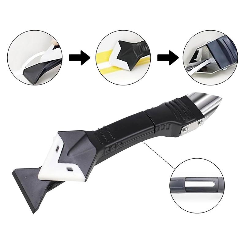 1Set Multifunction Coner Caulking Tool Silicone Scraper Glue Remover Knife Angle Beauty Crevice Spatula Tool Grout Scraper
