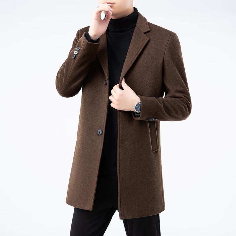 Firstview Men's Wool Blend Business Casual Overcoat FV24D1130