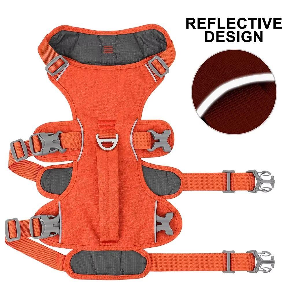 With Handle Reflective Pet Harness Reflective Vest Nylon Pet Vest Dog Harness  Bulldog Walking