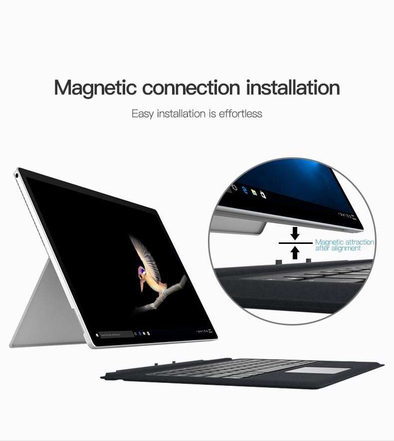 Surface Pro 8 Keyboard with English Magnetic for Surface Pro Pro Pro Pro and Surface Pro X Tablets 11/Pro 10/Pro 9/Pro Touchpad, Bluetooth, Layout,