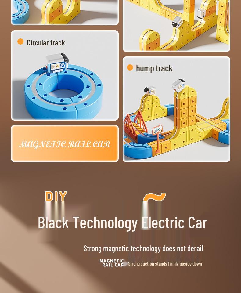 High-Speed Magnetic Levitation Train Set: Electric Building Blocks Toy for Kids, Perfect Birthday Gift