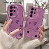 Phone Case: 2D Flat Samsung Galaxy A34 A35 M05 M06 S20 S22 S21 FE Plus 5G Protective Case, Couple Style, Cat Heart, Christmas and Halloween Gift