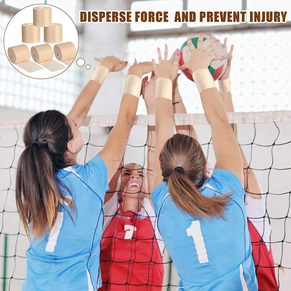 4 Rollen Athletisches Vorbandagen-Wickelband, Schaumstoff-Unterwickelband, Sportliches Vorwickelband für Haare, Knöchel, Handgelenke, Knie