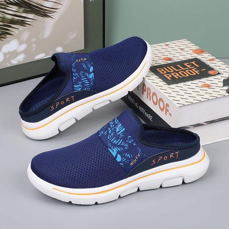 

Мужская обувь Летние дышащие домашние тапочки для помещений Мужские шлепанцы на толстой подошве Модная повседневная обувь для мужчин Кроссовки 2024 39