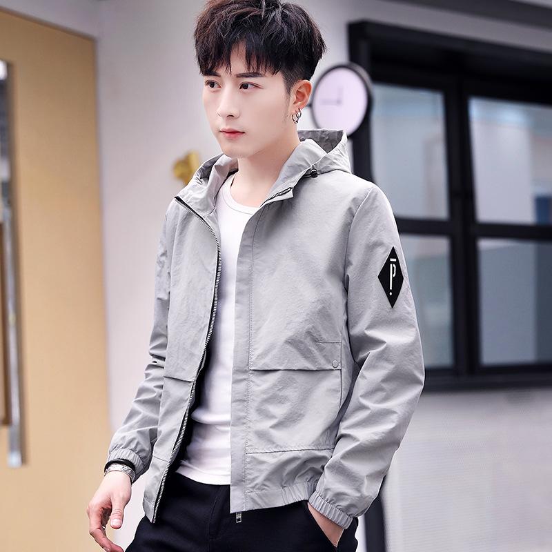 Весенняя новинка, мужская куртка большого размера, тонкая мужская куртка с капюшоном M