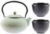 CAST IRON INFUSER 1.5L TEA TEAPOT SET 2x CUPS