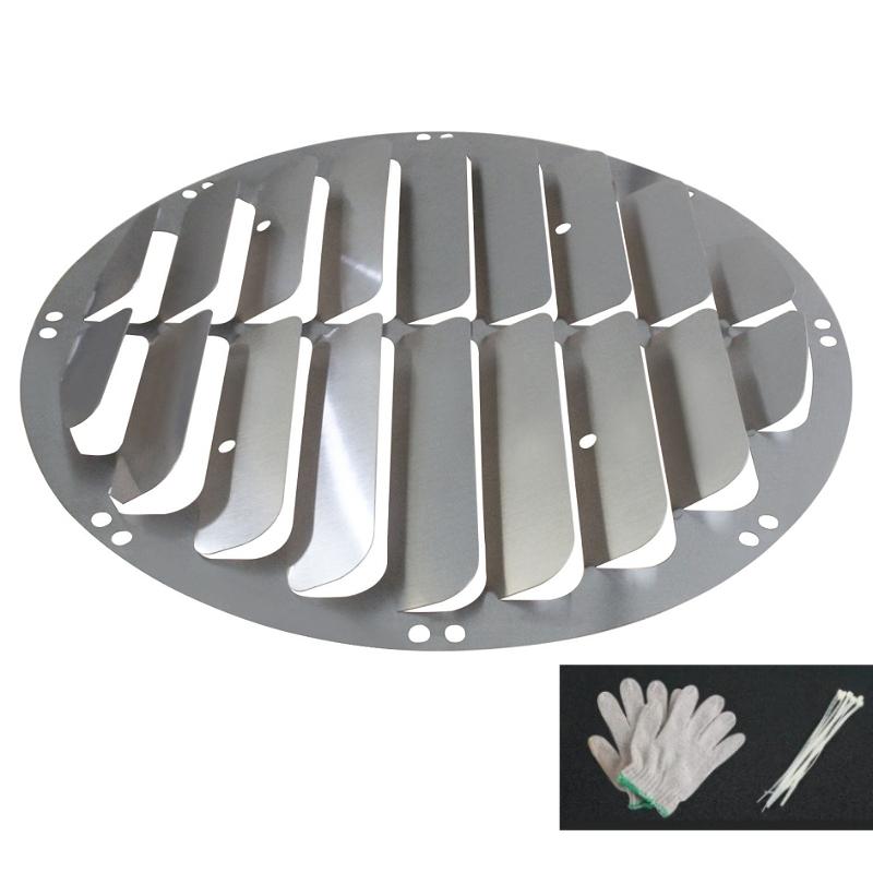 Stainless Steel Outdoor AC Condenser Wind Deflector Anti-Direct Blowing Air Vent Louver Cover Heat Pump Airflow Baffle Protector