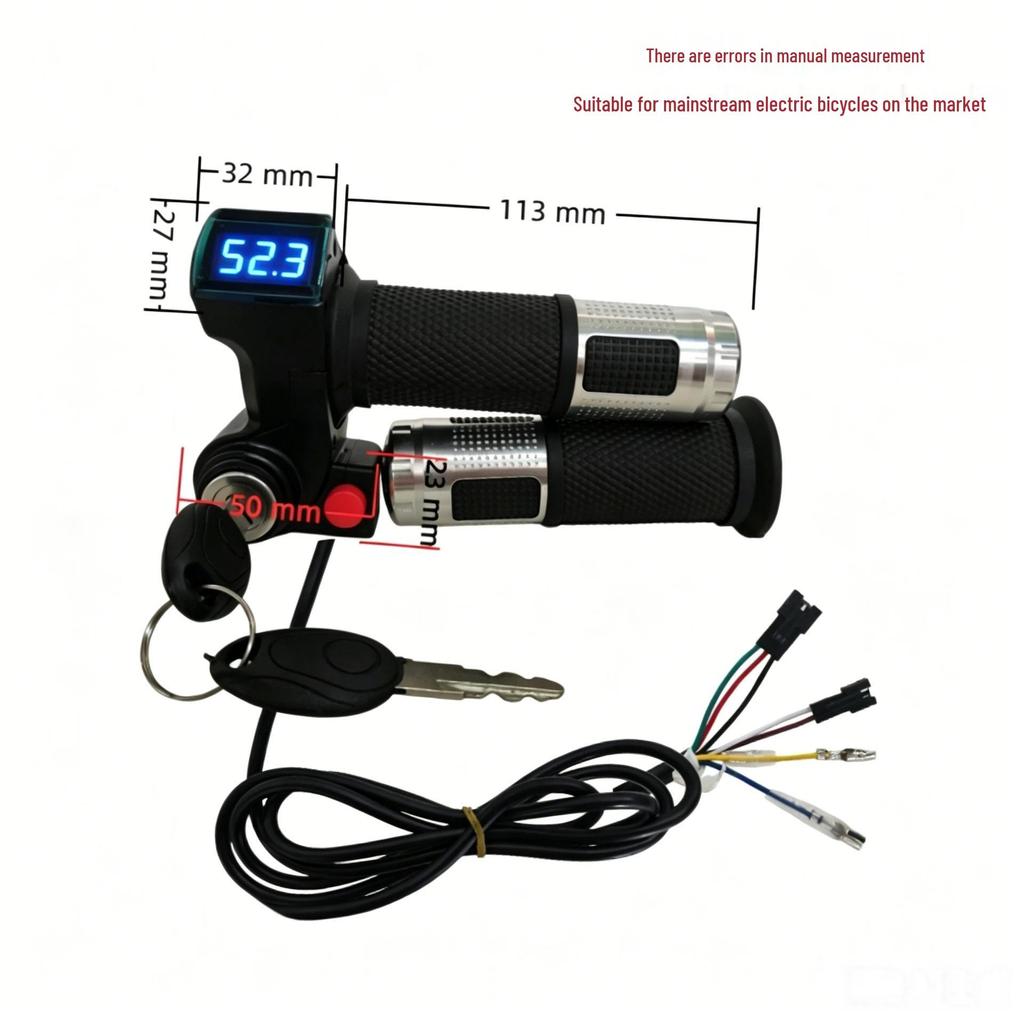 Blue Screen Electric Vehicle Throttle Grip with Reverse Voltage Display