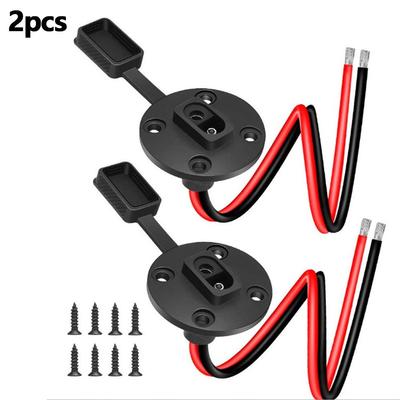 2PCS SAE Power Socket Sidewall Port Conector de montagem de painel solar de conexão rápida