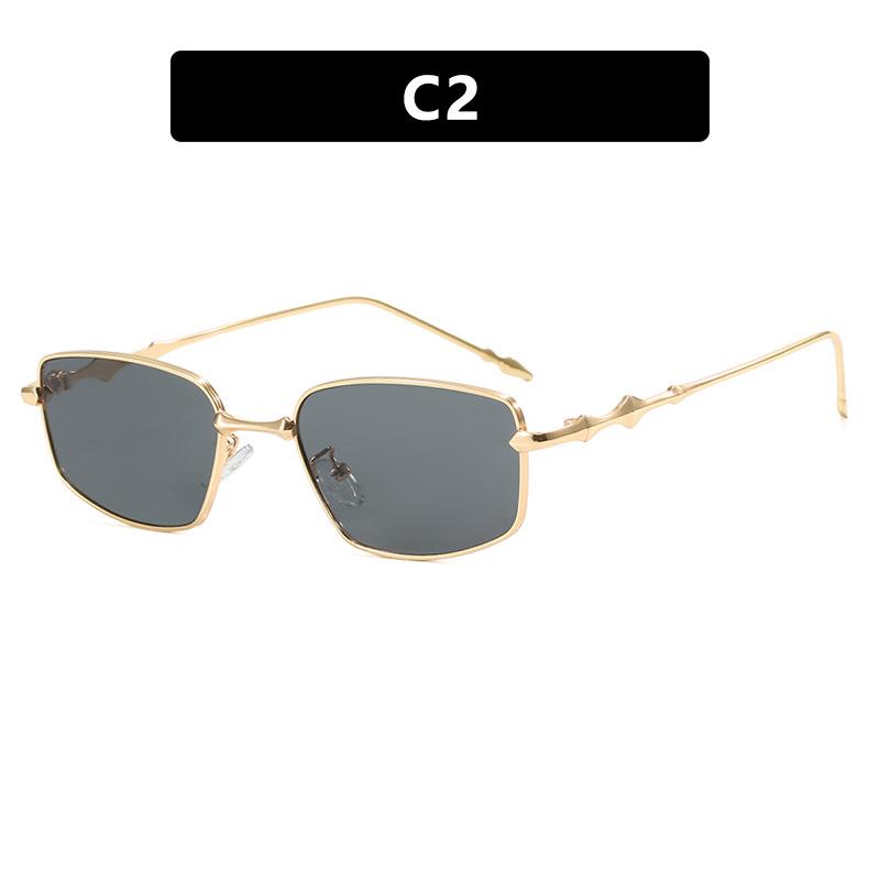 New Irregular Square Sunglasses for Men Women Fashion Small Metal Frame Sun Glasses Vintage Eyeglasses