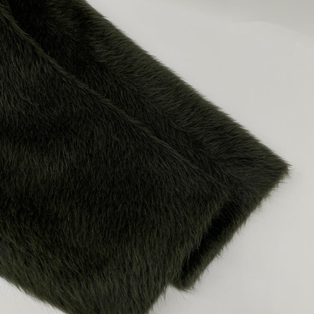 ebure 3610200135 Thule Alpaca Shaggy Collarless Short Coat coat 36 greenUsed