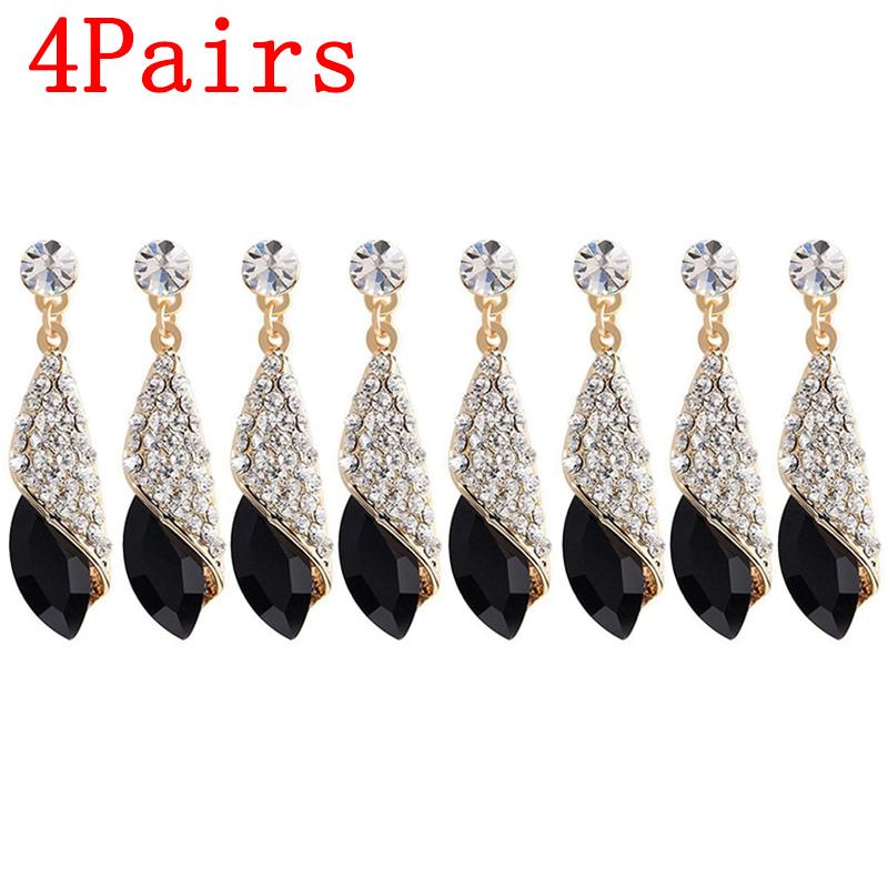

Модные хрустальные серьги Женские серьги с горным хрусталем в виде капли воды Элегантные украшения для вечеринки Свадебные аксессуары для вечернего платья Сверкающие серьги-подвески для нее One Size