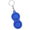 Stress Relief Keychain Push Bubble Key Ring Hand Sensory Puzzle Toy Silicone for Students Adults ChildrenBlue