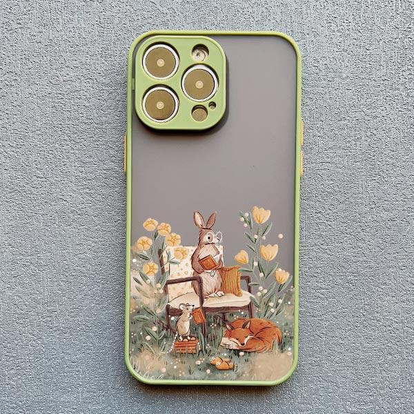 

Cartoon Animal Bear Fox Squirrel Phone Case For iPhone 16 11 15 14 13 12 Pro Max Cases iPhone XS XR X 7 8 Plus Shockproof Cover iphone XR