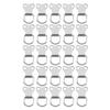 ABWR-75 Pcs D-Ring Picture Frame Hanging Hooks Double Hole Hangers With Screws Silver