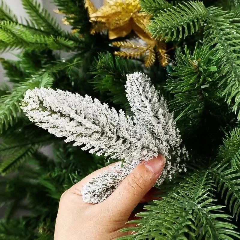 50/5x Artificial Green Pine Branch Leaves Christmas Decoration Xmas Tree Home Room Decor New Year Christmas Garland Accessory