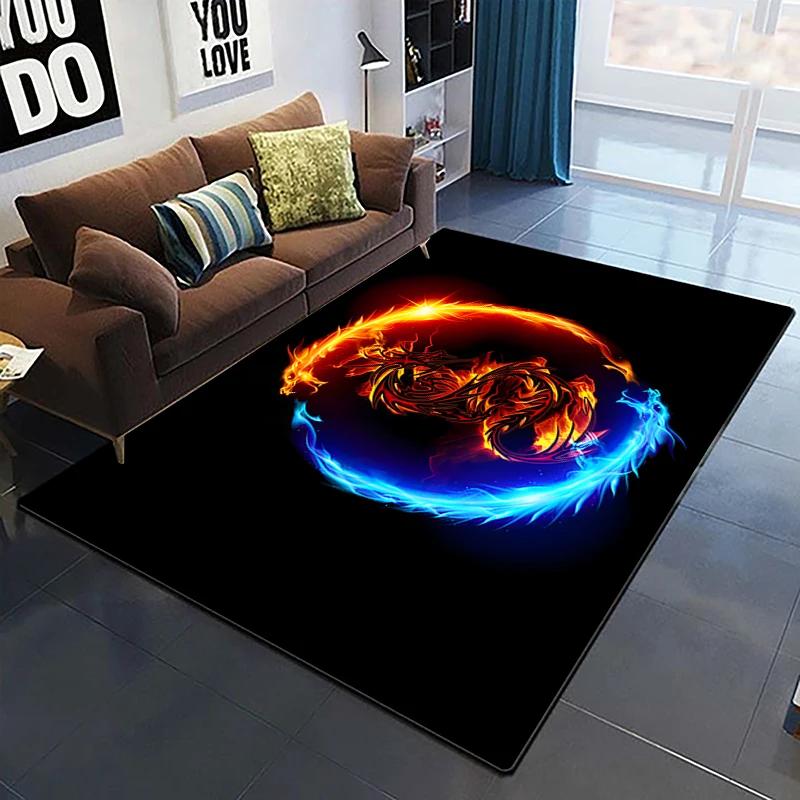 Modern Chinese Koi Tai Chi Yin Yang Area Rug Living Room Carpet for Children Play Home Deco Anti-slip Floor Mat and Carpets Gift