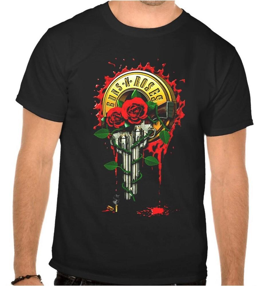 Goose and Roses Rock Music Logo BLACK T-Shirt Unisex T-Shirt S