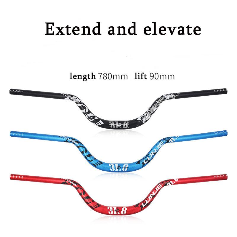 Mountain Bicycle Handle Bar Handlebar 90mm Tall Angle Handlebar 720/780mm Handle MTB Accessories MTB Parts Bicycle Handle