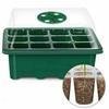 12 Seed Trays Set Rectangle Deep Root Grow  Box Indoor Outdoor Cell Seedling Starter Tray Plant Pots For Bonsai Flowers Herbs
