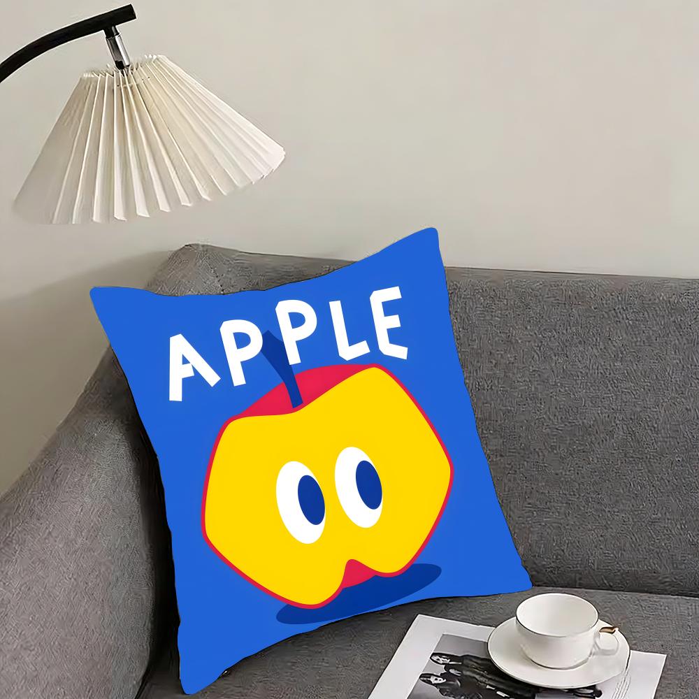 

Cute Anime Fruit Cushion Cover Elegant Comfort Pillowcase Sofa Bed Doublesided Printed Invisible Zipper Home Decor 30x30cm