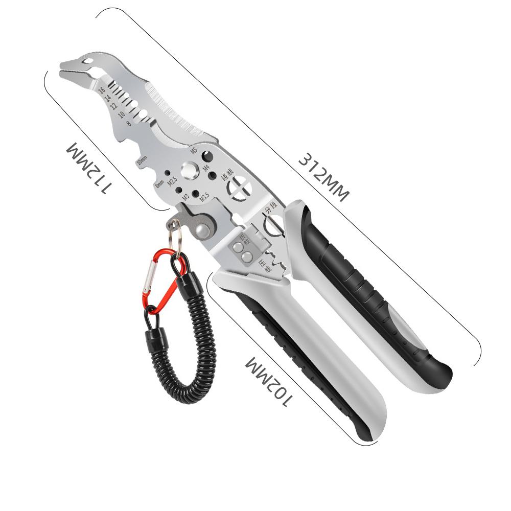 

Multi-Function Professional Elbow Wire Stripper Pliers Wire Crimper Cutter Wiring Tools Crimping Tool Electrician Tool Hand Tool