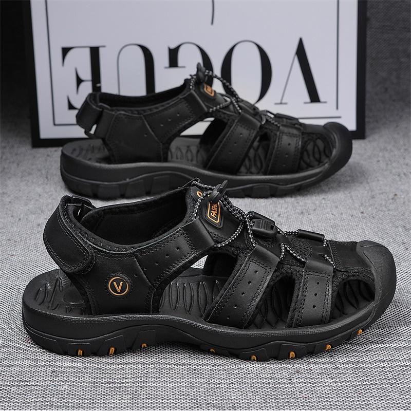 Hot Sale Summer Men's Sandals Outdoor Non-slip Men's Beach Sandals Handmade Genuine Leather Men's Shoes Fashion Men Sneakers
