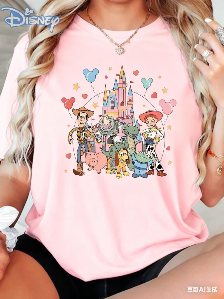 Toy Story and Friends Pattern Printed Unisexs Tshirt Summer Tshirt with Woody Buzz Jessie and Other Patterns