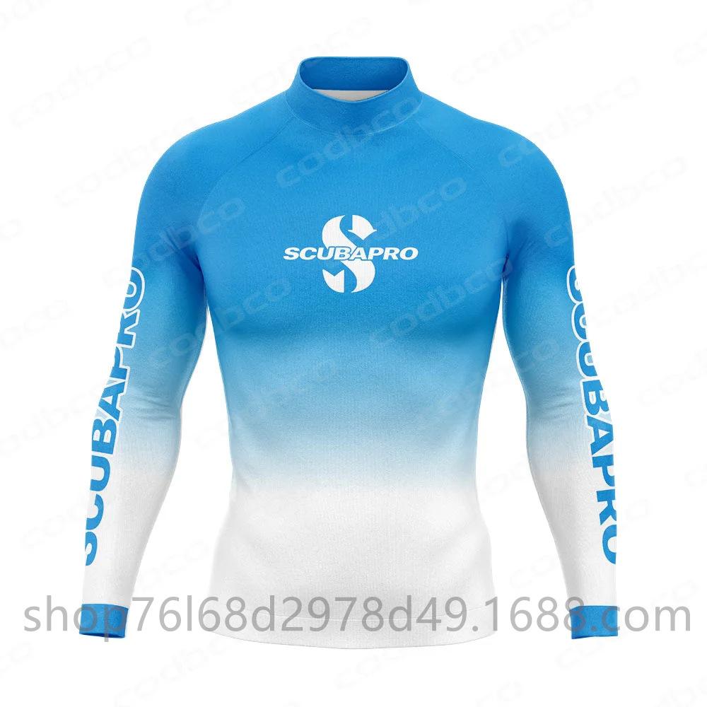 SCUBA Surf Suit Outdoor Sunscreen Suit Snorkeling Swimsuit Long Sleeve Split Top Quick Drying Jellyfish Suit Men s Wetsuit XXS