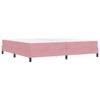 Box Spring Bed with Mattress Pink 200 x 200 cm Fabric