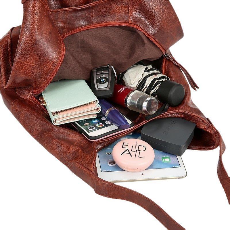 Women's New Trendy Soft Leather Shoulder Bag with Large Capacity and Versatile Fashion Crossbody Bag, Korean Version Women's Handbag