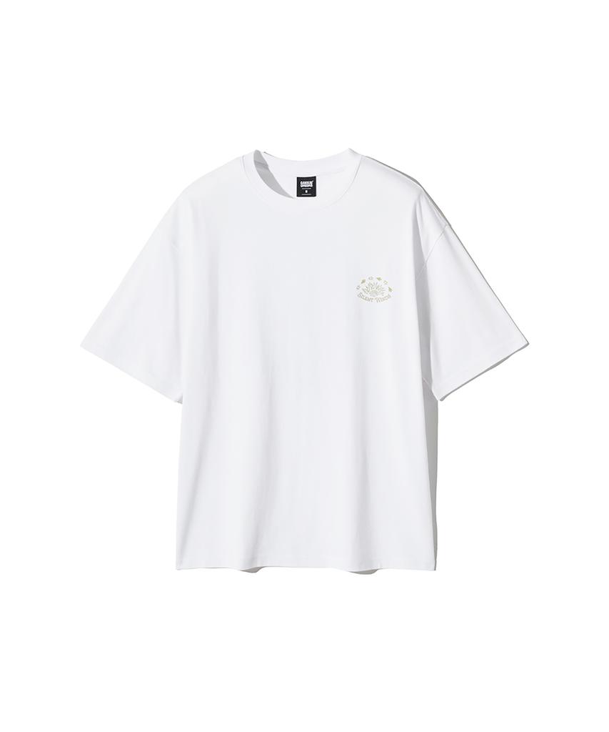 GAKKAI UNIONS Sunset Western Button Short Sleeve T-Shirt White
