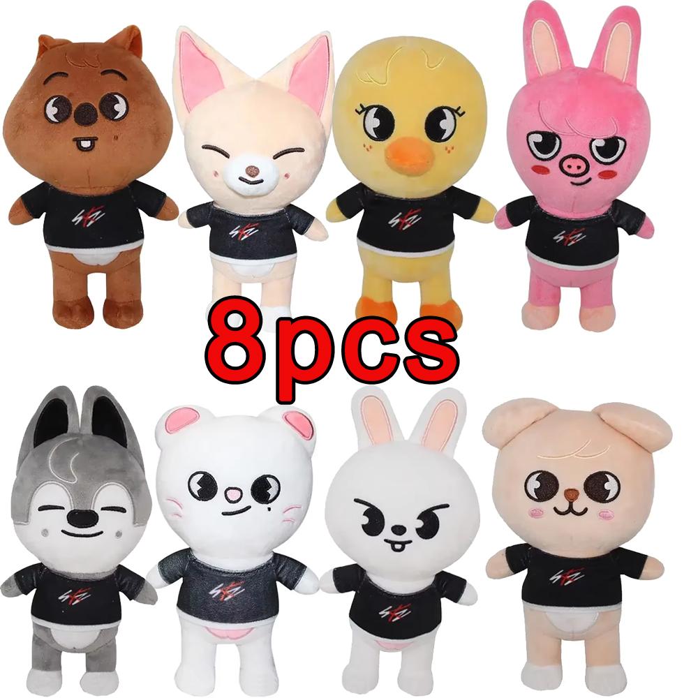 New Stray Kids Plush SKZ Fans Straykids POP Up Week Plush Animal Crossbody Bag Children Adult Fans Gift K-POP Decoration