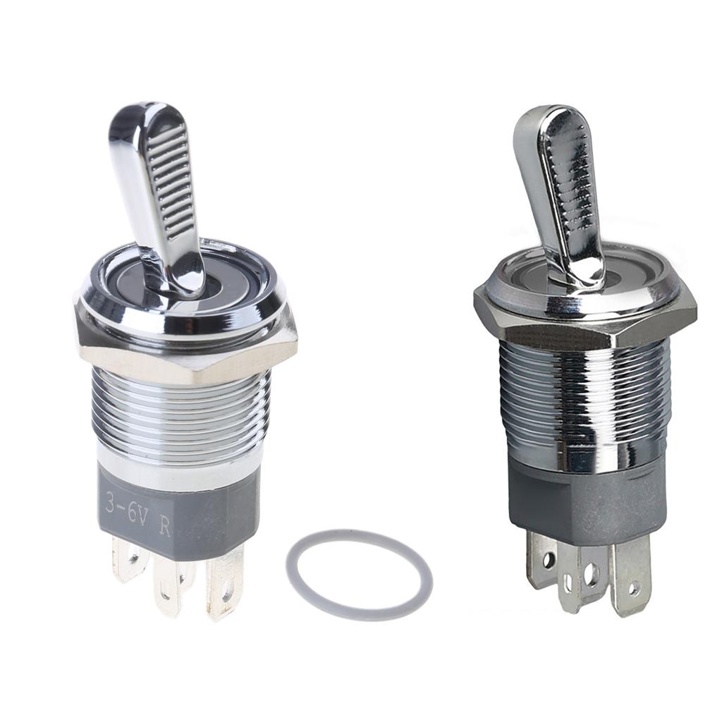 Sturdy Oxidized Metal Toggle Switches With Three Positions and Builts In LED Light Display for Easy Controlled