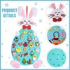 DIY Felt Easter Rabbit Pendant Set Colorful Eggs Chick Puzzle Wall Hanging Ornament for 2025 Spring Easter Party Decoration Gift