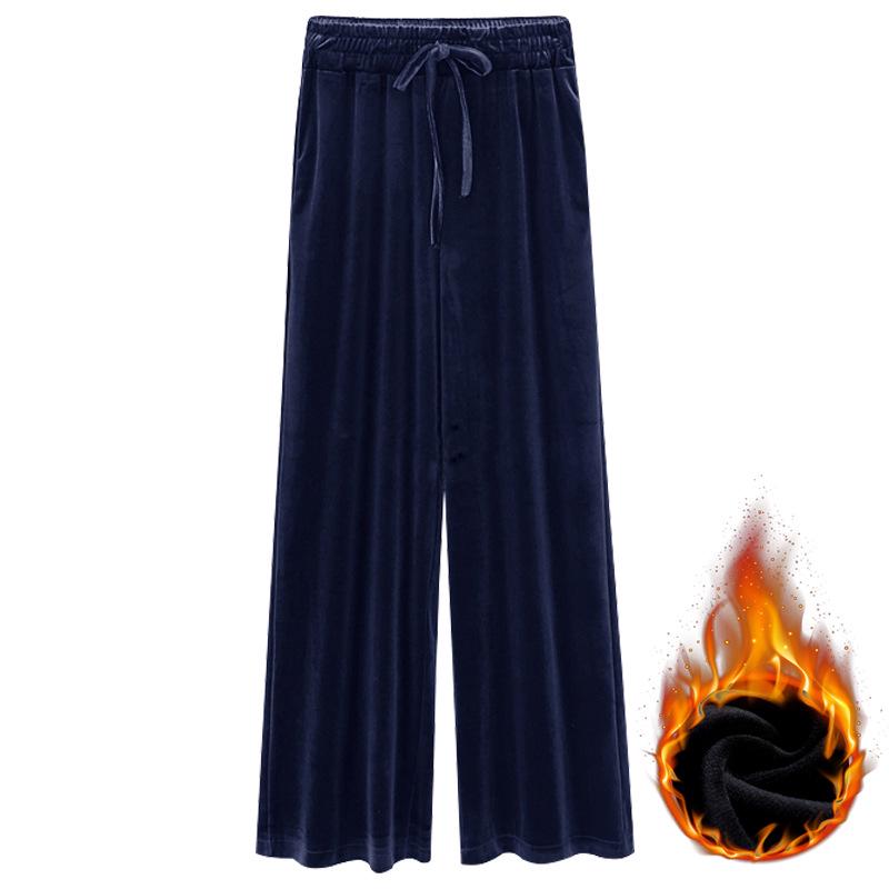 

Женские бархатные брюки широкого кроя с высокой талией: Большие размеры, свободный, плотный облегающий крой, идеально подходит для повседневной носки осенью и зимой. 6XL