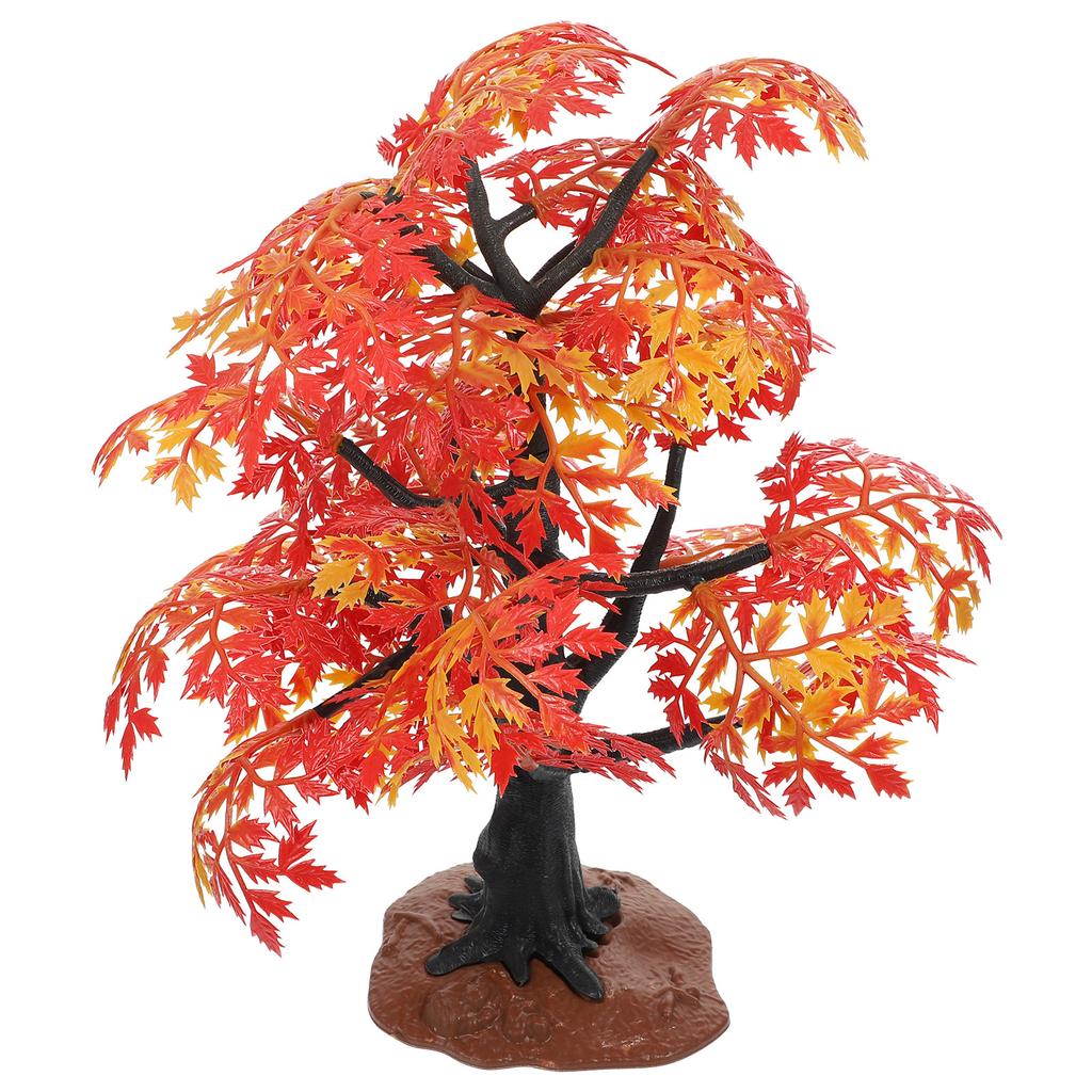 Maple Leaf Decoration Sturdy Plastic Tree Shape Ornament Small Garden Decor Sand Table Micro Landscape DIY Garden Decor